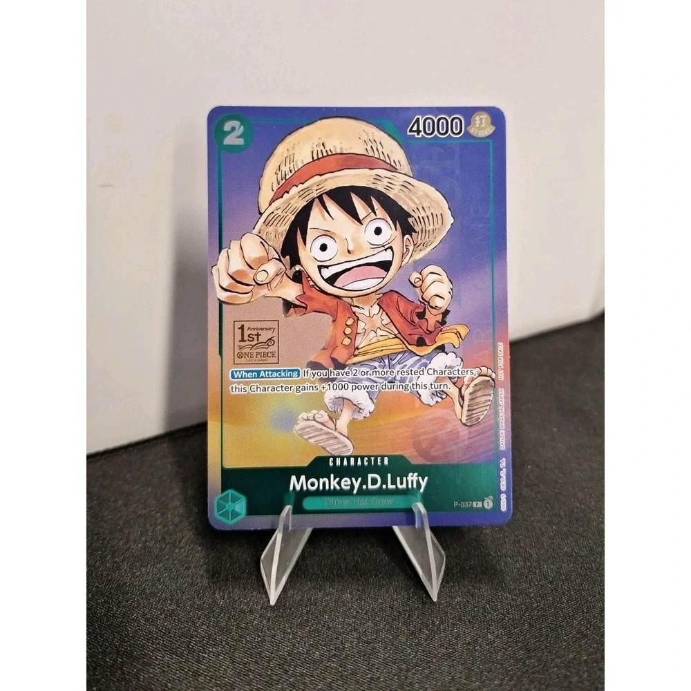 One Piece Monkey D. Luffy P-037 1st Anniversary Tournament Stamped Promo Foil